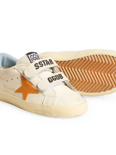 Golden Goose Baby Boy's, Little Boy's & Boy's Old School Leather Sneakers - White Orange Blue - Size 12 (Child) | Thumbnail 4 Golden Goose Baby Boy's, Little Boy's & Boy's Old School Leather Sneakers - White Orange Blue - Size 12 (Child) | Thumbnail 4