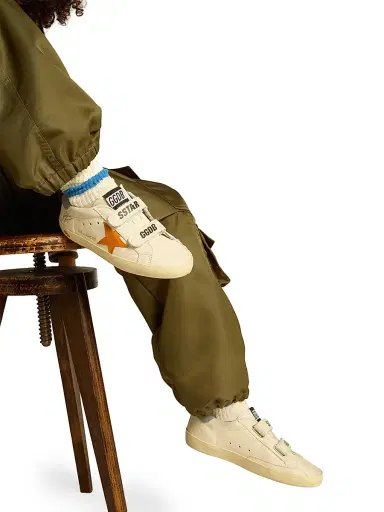 Golden Goose Baby Boy's, Little Boy's & Boy's Old School Leather Sneakers - White Orange Blue - Size 12 (Child) | Thumbnail 5 Golden Goose Baby Boy's, Little Boy's & Boy's Old School Leather Sneakers - White Orange Blue - Size 12 (Child) | Thumbnail 5