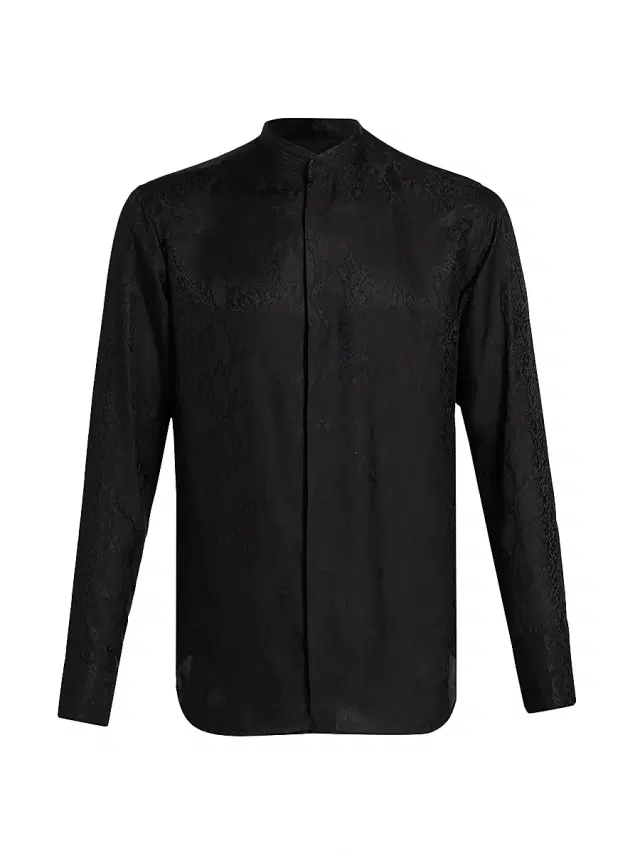 Men's Snake-Print Jacquard Button-Front Sport Shirt - Black Men's Snake-Print Jacquard Button-Front Sport Shirt - Black