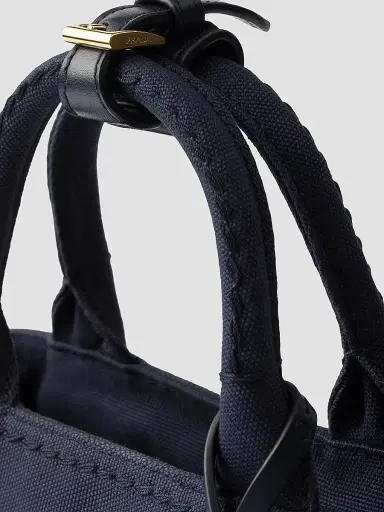 Prada Women's Jardiniere Mini Cotton Canvas Top Handle Bag - Blue | Thumbnail 6 Prada Women's Jardiniere Mini Cotton Canvas Top Handle Bag - Blue | Thumbnail 6