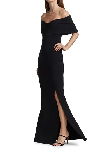 Chiara Boni La Petite Robe Women's Stretch Jersey Fishtail Gown - Black - Size 16 | Thumbnail 4 Chiara Boni La Petite Robe Women's Stretch Jersey Fishtail Gown - Black - Size 16 | Thumbnail 4