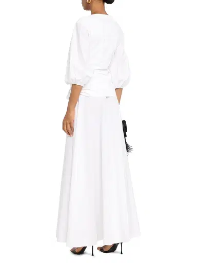 Chiara Boni La Petite Robe Women's Flower-Appliquéd Stretch Cotton Maxi Dress | Thumbnail 4 Chiara Boni La Petite Robe Women's Flower-Appliquéd Stretch Cotton Maxi Dress | Thumbnail 4