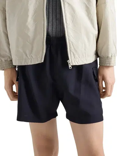 Prada Men's Mohair Wool Shorts - Blue | Thumbnail 5 Prada Men's Mohair Wool Shorts - Blue | Thumbnail 5