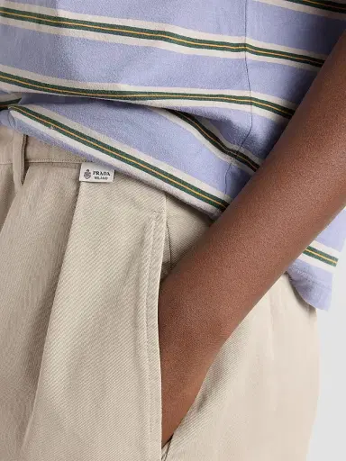Prada Women's Old Gabardine Pants - Beige Khaki - Size 10 | Thumbnail 6 Prada Women's Old Gabardine Pants - Beige Khaki - Size 10 | Thumbnail 6