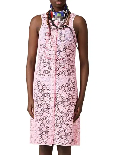Miu Miu Women's Macrame Dress - Pink | Thumbnail 2 Miu Miu Women's Macrame Dress - Pink | Thumbnail 2