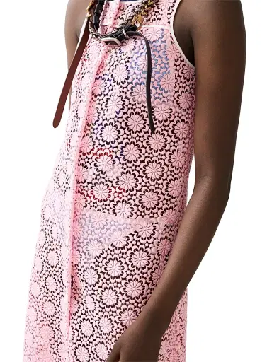 Miu Miu Women's Macrame Dress - Pink | Thumbnail 4 Miu Miu Women's Macrame Dress - Pink | Thumbnail 4