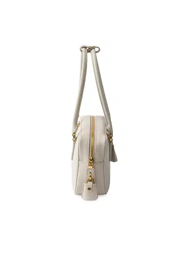Prada Women's Small Saffiano Leather Top Handle Bag - Beige Khaki | Thumbnail 4 Prada Women's Small Saffiano Leather Top Handle Bag - Beige Khaki | Thumbnail 4