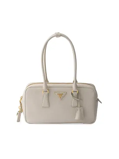 Prada Women's Small Saffiano Leather Top Handle Bag - Beige Khaki | Thumbnail 1 Prada Women's Small Saffiano Leather Top Handle Bag - Beige Khaki | Thumbnail 1