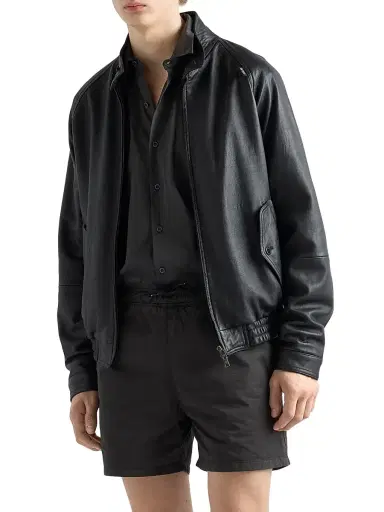 Prada Men's Nappa Leather Jacket - Black - Size 44 | Thumbnail 2 Prada Men's Nappa Leather Jacket - Black - Size 44 | Thumbnail 2