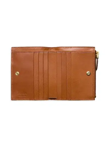 Prada Women's Woven Madras Leather Wallet - Brown | Thumbnail 2 Prada Women's Woven Madras Leather Wallet - Brown | Thumbnail 2