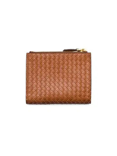 Prada Women's Woven Madras Leather Wallet - Brown | Thumbnail 3 Prada Women's Woven Madras Leather Wallet - Brown | Thumbnail 3