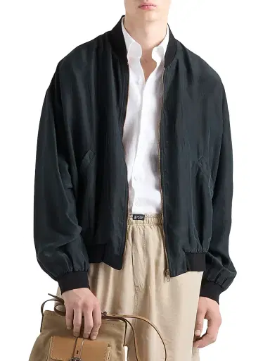 Prada Men's Linen Shirt | Thumbnail 2 Prada Men's Linen Shirt | Thumbnail 2