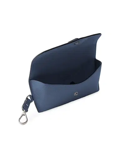Prada Men's Saffiano Leather Eyeglasses Case - Blue | Thumbnail 2 Prada Men's Saffiano Leather Eyeglasses Case - Blue | Thumbnail 2