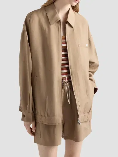 Prada Women's Mohair Wool Blouson Jacket - Brown - Size 8 | Thumbnail 3 Prada Women's Mohair Wool Blouson Jacket - Brown - Size 8 | Thumbnail 3