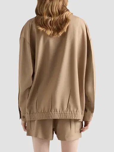 Prada Women's Mohair Wool Blouson Jacket - Brown - Size 8 | Thumbnail 4 Prada Women's Mohair Wool Blouson Jacket - Brown - Size 8 | Thumbnail 4