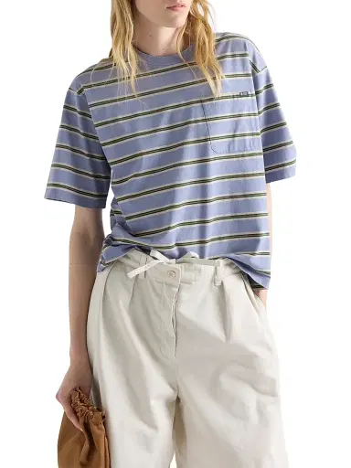 Prada Women's Striped Cotton Jersey T-Shirt | Thumbnail 3 Prada Women's Striped Cotton Jersey T-Shirt | Thumbnail 3