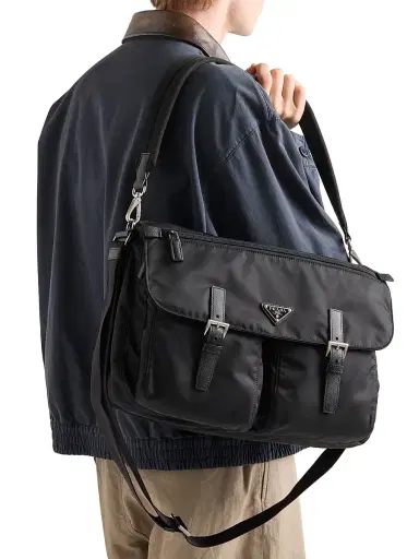 Prada Men's Re-Nylon Shoulder Bag | Thumbnail 4 Prada Men's Re-Nylon Shoulder Bag | Thumbnail 4