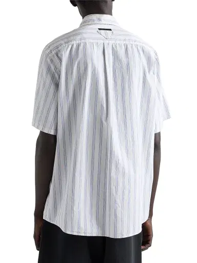 Prada Men's Cotton Shirt - White Blue - Size 16.5 | Thumbnail 4 Prada Men's Cotton Shirt - White Blue - Size 16.5 | Thumbnail 4