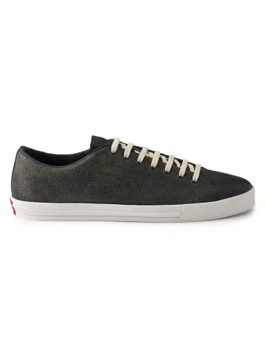 Prada Women's Aged-Effect Leather Sneakers - Black | Thumbnail 1 Prada Women's Aged-Effect Leather Sneakers - Black | Thumbnail 1