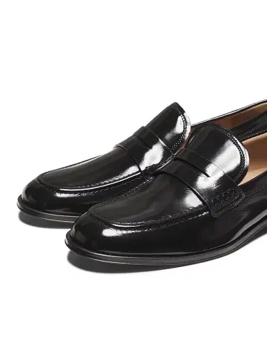 Gianvito Rossi Men's George Patent Leather Penny Loafers - Black | Thumbnail 2 Gianvito Rossi Men's George Patent Leather Penny Loafers - Black | Thumbnail 2