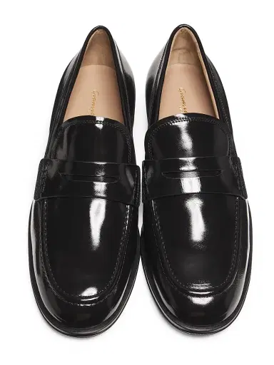 Gianvito Rossi Men's George Patent Leather Penny Loafers - Black | Thumbnail 4 Gianvito Rossi Men's George Patent Leather Penny Loafers - Black | Thumbnail 4