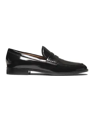 Gianvito Rossi Men's George Patent Leather Penny Loafers - Black | Thumbnail 1 Gianvito Rossi Men's George Patent Leather Penny Loafers - Black | Thumbnail 1