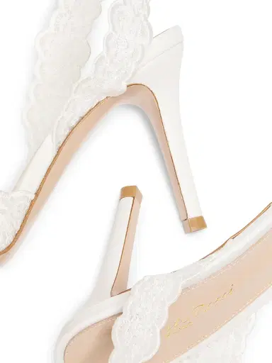 Gianvito Rossi Women's Yvonne 80MM Mesh Lace Sandals - White | Thumbnail 5 Gianvito Rossi Women's Yvonne 80MM Mesh Lace Sandals - White | Thumbnail 5
