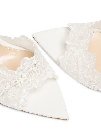 Gianvito Rossi Women's Yvonne 80MM Mesh Lace Sandals - White | Thumbnail 6 Gianvito Rossi Women's Yvonne 80MM Mesh Lace Sandals - White | Thumbnail 6