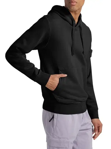Stone Island Men's Core Fleece Hoodie - Black - Size Small | Thumbnail 4 Stone Island Men's Core Fleece Hoodie - Black - Size Small | Thumbnail 4