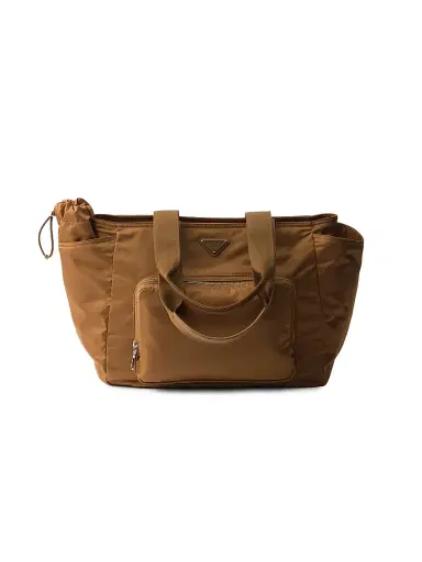 Prada Women's Re-Nylon Baby Bag - Brown | Thumbnail 1 Prada Women's Re-Nylon Baby Bag - Brown | Thumbnail 1