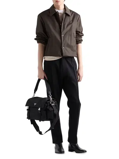 Prada Men's Re-Nylon Blouson Jacket - Green | Thumbnail 2 Prada Men's Re-Nylon Blouson Jacket - Green | Thumbnail 2