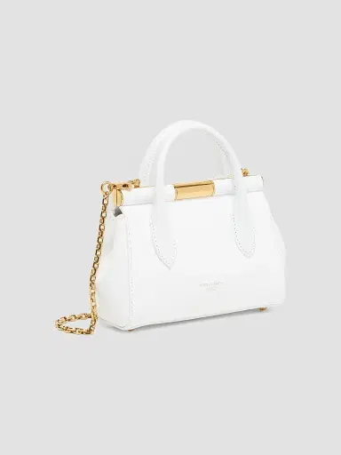 Dolce & Gabbana Women's Marlene Leather Top Handle Bag - White | Thumbnail 4 Dolce & Gabbana Women's Marlene Leather Top Handle Bag - White | Thumbnail 4