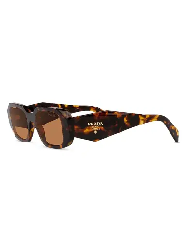 Prada Women's 49MM Rectangle Sunglasses - Tortoise | Thumbnail 4 Prada Women's 49MM Rectangle Sunglasses - Tortoise | Thumbnail 4
