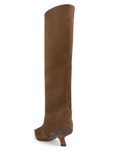 Brunello Cucinelli Women's Suede Knee-High Boots - Moka - Size 7.5 | Thumbnail 3 Brunello Cucinelli Women's Suede Knee-High Boots - Moka - Size 7.5 | Thumbnail 3