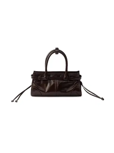 Prada Women's Bonnie Leather Mini Top Handle Bag - Brown | Thumbnail 3 Prada Women's Bonnie Leather Mini Top Handle Bag - Brown | Thumbnail 3