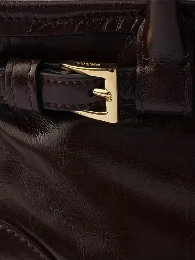 Prada Women's Bonnie Leather Mini Top Handle Bag - Brown | Thumbnail 5 Prada Women's Bonnie Leather Mini Top Handle Bag - Brown | Thumbnail 5