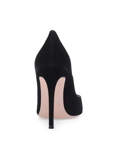 Gianvito Rossi Women's 105MM Suede Stiletto-Heel Pumps - Black - Size 12 | Thumbnail 3 Gianvito Rossi Women's 105MM Suede Stiletto-Heel Pumps - Black - Size 12 | Thumbnail 3