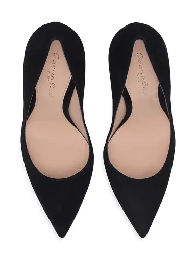 Gianvito Rossi Women's 105MM Suede Stiletto-Heel Pumps - Black - Size 12 | Thumbnail 4 Gianvito Rossi Women's 105MM Suede Stiletto-Heel Pumps - Black - Size 12 | Thumbnail 4