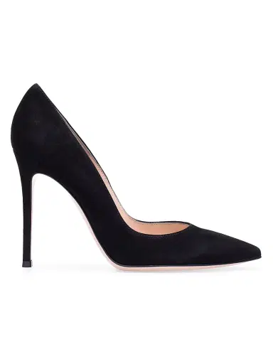 Gianvito Rossi Women's 105MM Suede Stiletto-Heel Pumps - Black - Size 12 | Thumbnail 1 Gianvito Rossi Women's 105MM Suede Stiletto-Heel Pumps - Black - Size 12 | Thumbnail 1