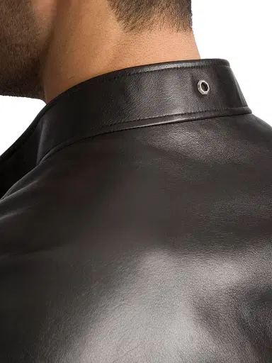 Stefano Ricci Men's Lambskin Leather Biker Jacket - Black | Thumbnail 5 Stefano Ricci Men's Lambskin Leather Biker Jacket - Black | Thumbnail 5