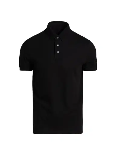 Emporio Armani Men's Chevron Cotton Jersey Polo Shirt | Thumbnail 1 Emporio Armani Men's Chevron Cotton Jersey Polo Shirt | Thumbnail 1