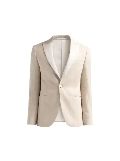 Pal Zileri Men's Textured Linen-Blend Dinner Jacket - Natural | Thumbnail 1 Pal Zileri Men's Textured Linen-Blend Dinner Jacket - Natural | Thumbnail 1