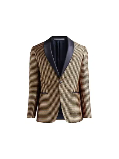 Pal Zileri Men's Metallic Striped Dinner Jacket - Nero | Thumbnail 1 Pal Zileri Men's Metallic Striped Dinner Jacket - Nero | Thumbnail 1