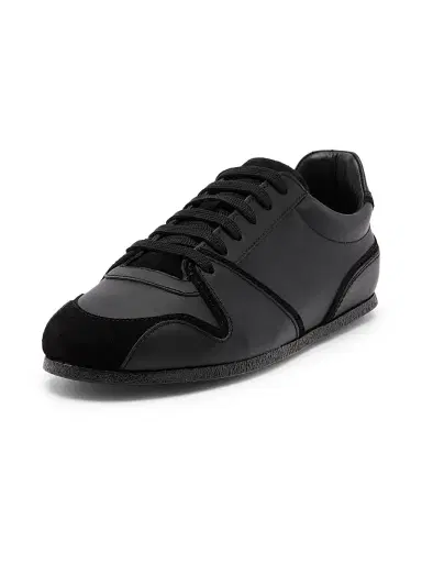 MOSCHINO Men's Leather & Suede Sneakers - Black - Size 13 | Thumbnail 2 MOSCHINO Men's Leather & Suede Sneakers - Black - Size 13 | Thumbnail 2