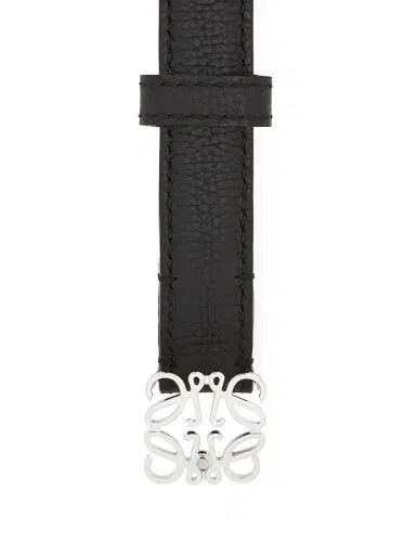 Loewe Women's Anagram Pebbled Leather Belt - Black Palladium - Size Medium | Thumbnail 2 Loewe Women's Anagram Pebbled Leather Belt - Black Palladium - Size Medium | Thumbnail 2