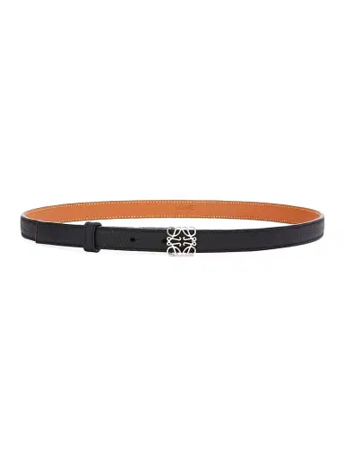 Loewe Women's Anagram Pebbled Leather Belt - Black Palladium - Size Medium | Thumbnail 1 Loewe Women's Anagram Pebbled Leather Belt - Black Palladium - Size Medium | Thumbnail 1
