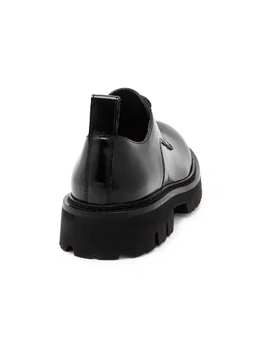 MOSCHINO Men's Leather Lug Sole Shoes - Black | Thumbnail 3 MOSCHINO Men's Leather Lug Sole Shoes - Black | Thumbnail 3