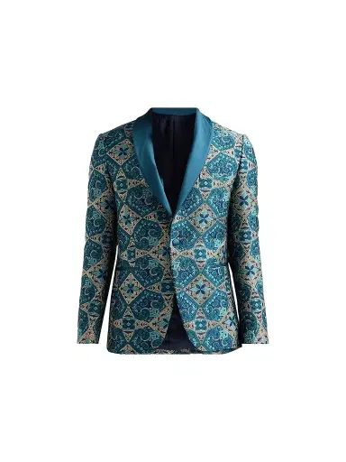 Pal Zileri Men's Abstract-Embroidered Dinner Jacket - Ottanio | Thumbnail 1 Pal Zileri Men's Abstract-Embroidered Dinner Jacket - Ottanio | Thumbnail 1