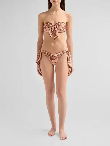 Zimmermann Women's Aster Paisley Scarf Tie Bikini - Pink Paisley Floral | Thumbnail 2 Zimmermann Women's Aster Paisley Scarf Tie Bikini - Pink Paisley Floral | Thumbnail 2