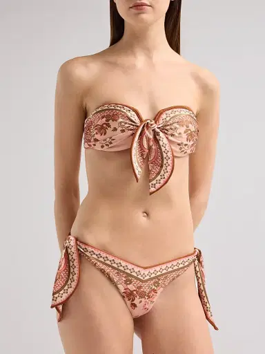 Zimmermann Women's Aster Paisley Scarf Tie Bikini - Pink Paisley Floral | Thumbnail 5 Zimmermann Women's Aster Paisley Scarf Tie Bikini - Pink Paisley Floral | Thumbnail 5